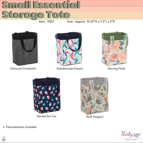 Small Essential Storage Tote - "Rays For Days" - Thirty-One - Picture 2 of 7